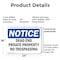 Signmission Dead End Private Property No Trespassing OSHA Notice Sign, Plastic, 24in W x 18in L, 2PK OS-2PACK-NS-P-1824-L-10942 - alternate 7